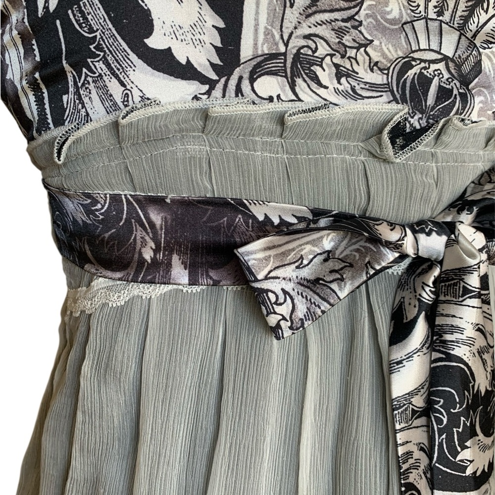 Alberto Makali Black and White Mini Dress with Sweetheart Neckline Silk blend - Picture 9 of 14